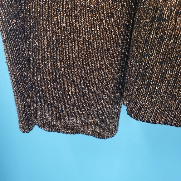 Chico's silk blend v-neck metallic sweater - Picture 7 of 14